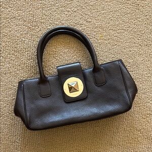 Vintage kate spade leather east west top handle bag
